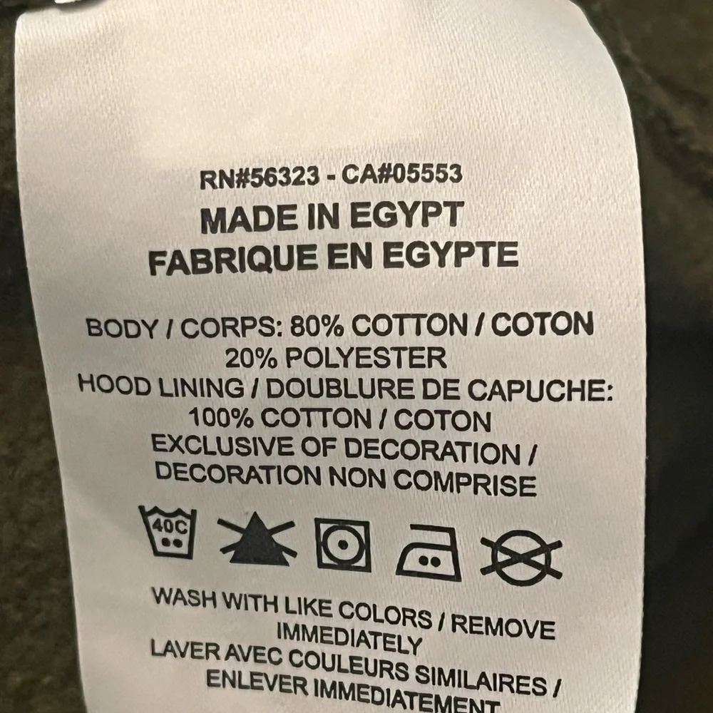 Nike Club Center Swoosh Hoodie AOP All Over Logo Olive Green Small DM7930-326 - Picture 6 of 6